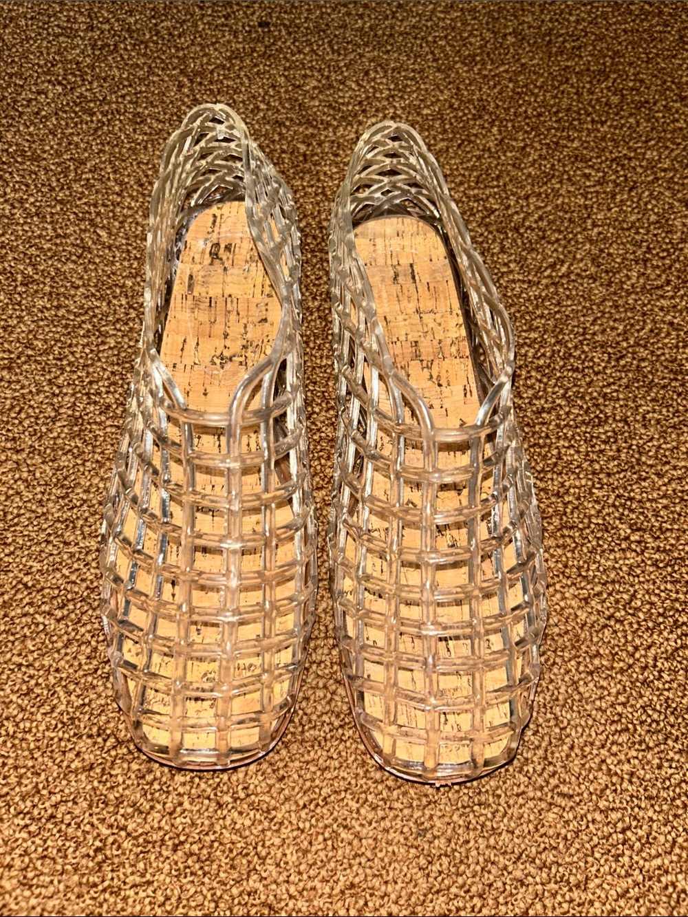 Clear Woven Jelly Flats for Women